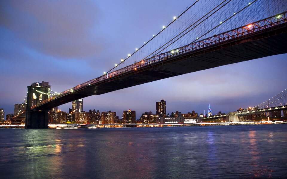 Manhattan sunset colorful