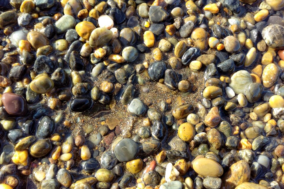 Water pebbles landscape