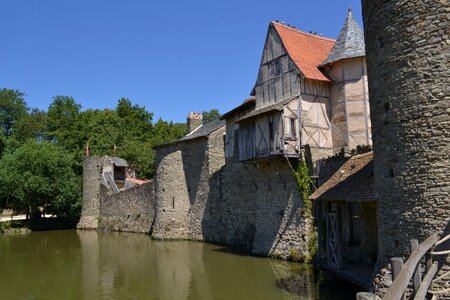 Medieval village entry wall