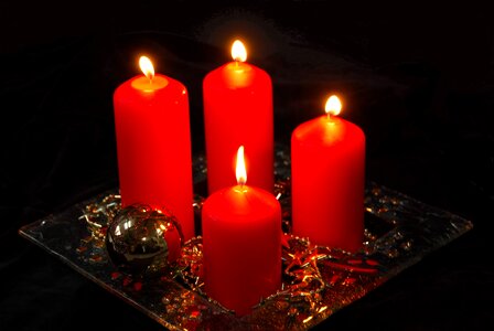 Advent candlelight flame