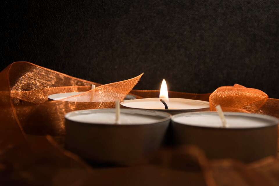 Candle black background light