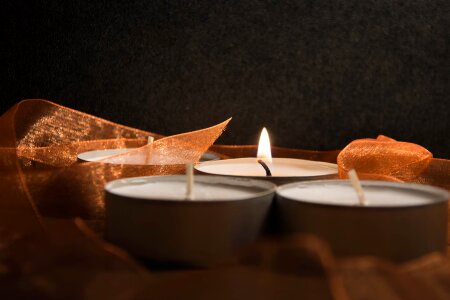 Candle black background light
