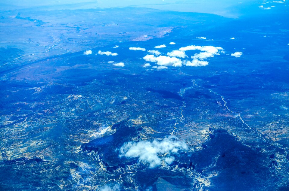 Airplane landscape travel