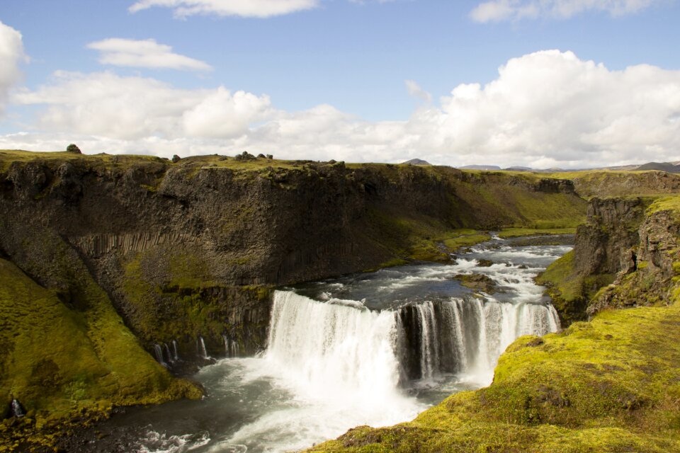 Waterfall green nature photo