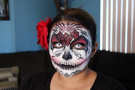 Girl make-up spooky photo