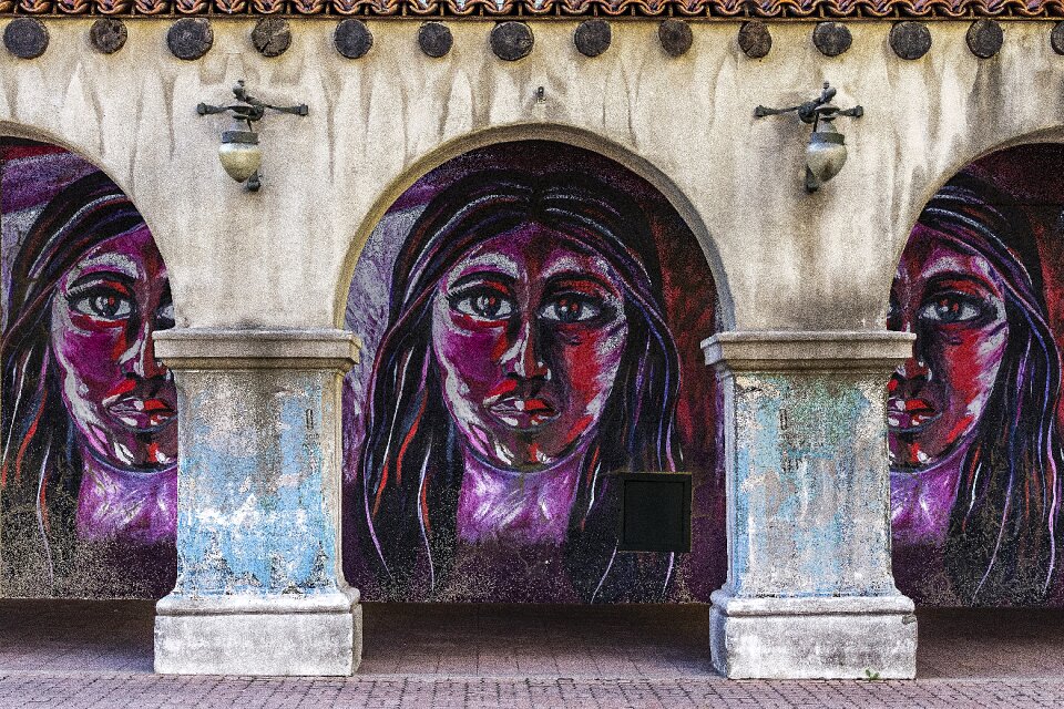 Face woman artistic painted