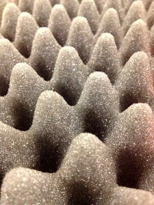 Polystyrene detail close up