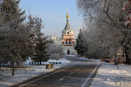 Winter western siberia church photo