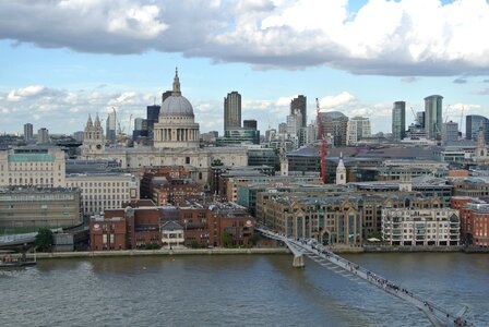 Thames bridge skyline photo
