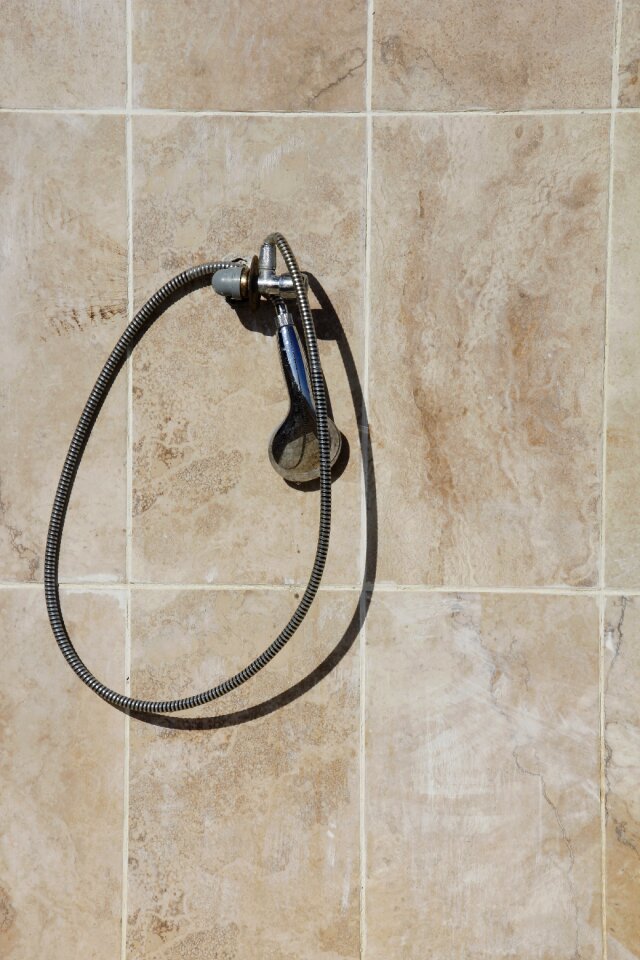 Shower tiles shower head