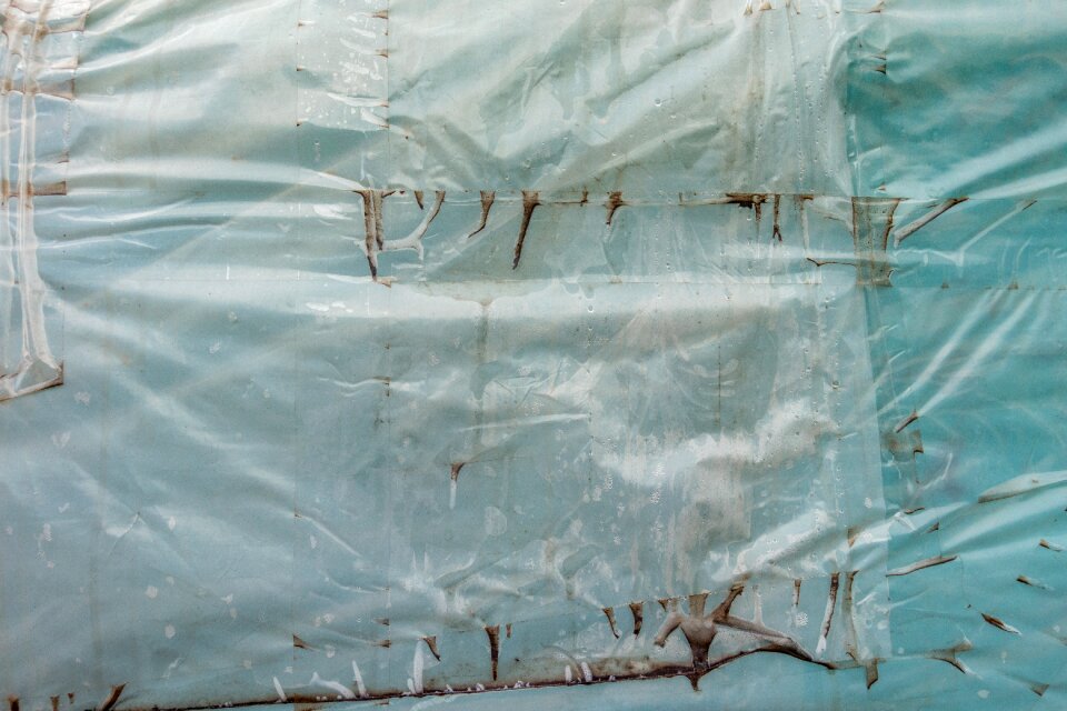 Distress plastic weathered