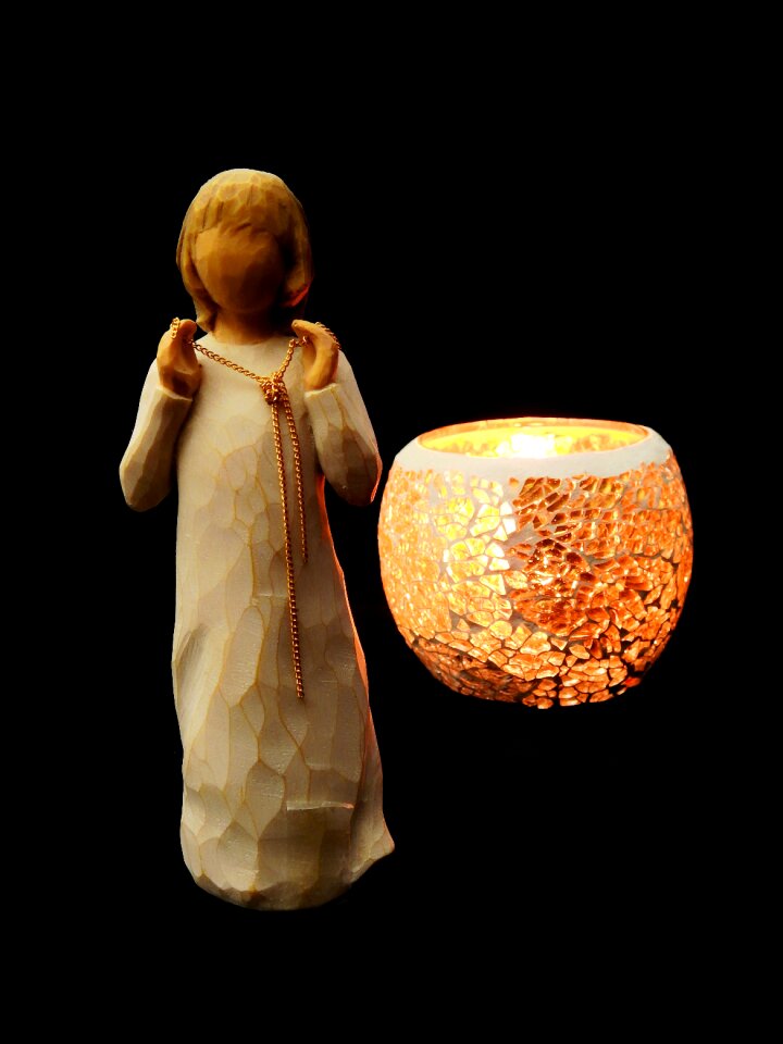 Candlelight shining angel
