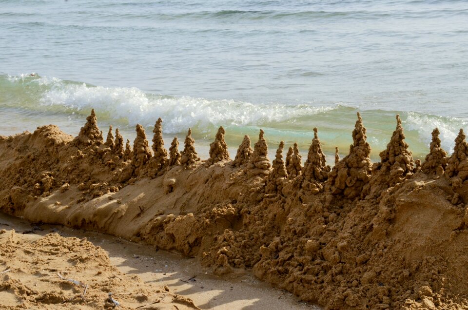 Castle beach castle abstract
