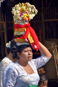 Human balinesen street ceremony photo