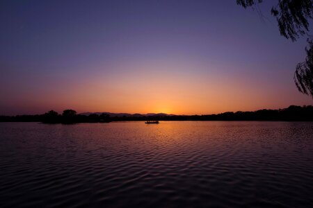 Sunset the old summer palace beijing