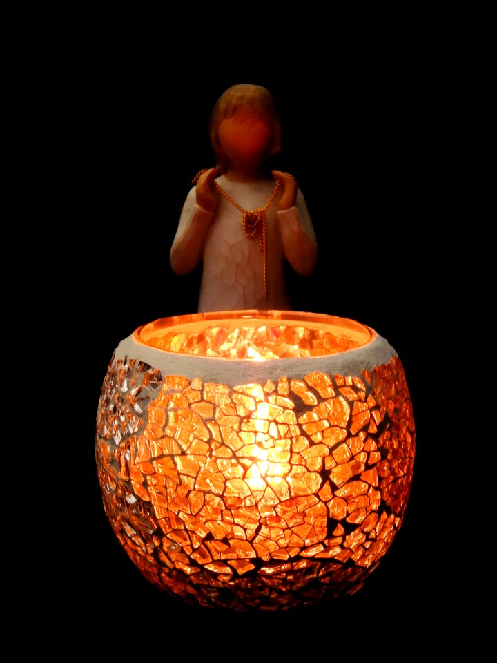 Candlelight shining angel