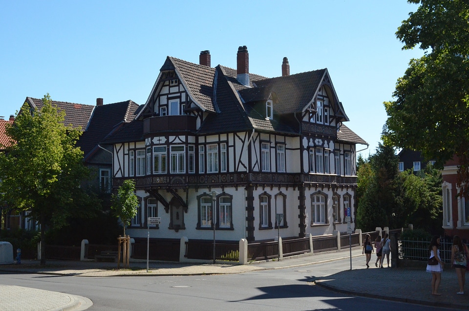 Architecture historic center facade