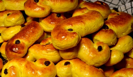Swedish buns baking photo