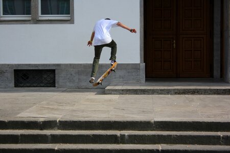 Skateboarding skating boy photo