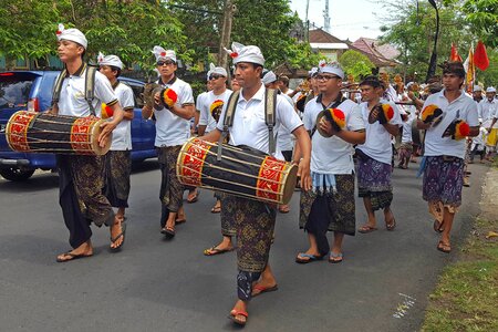 Human balinesen street ceremony photo
