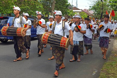 Human balinesen street ceremony