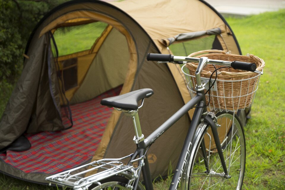 Tent healing grass