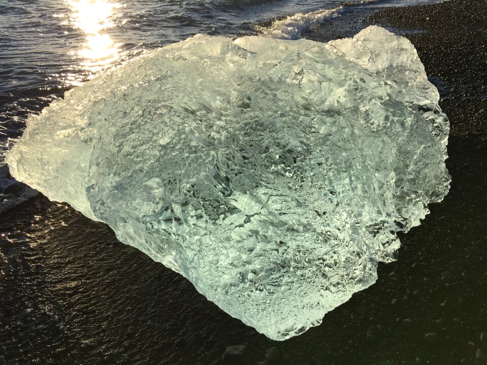 Frozen transparent fresh