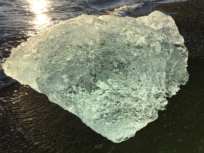 Frozen transparent fresh