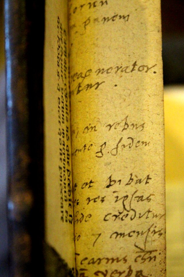 Middle ages handwriting leather