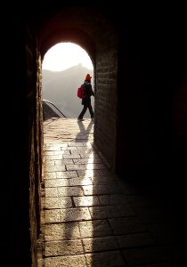 Chinese wall travel shadow photo