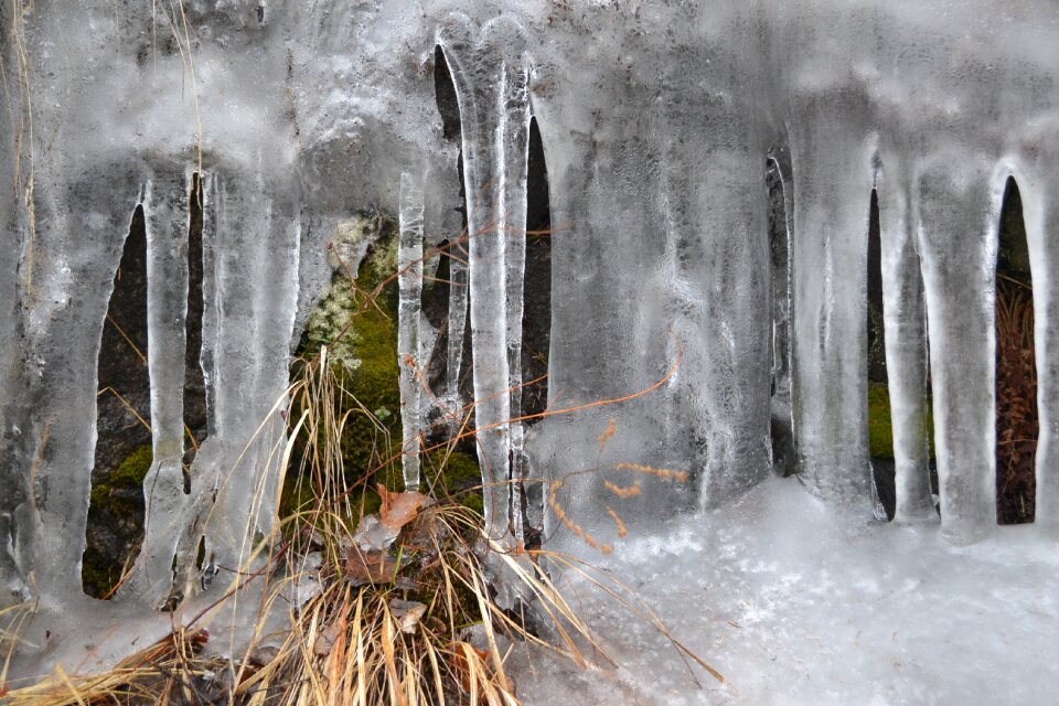 Frozen winter water
