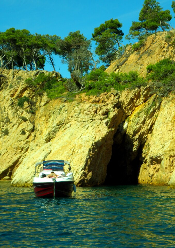 Holes cave boat