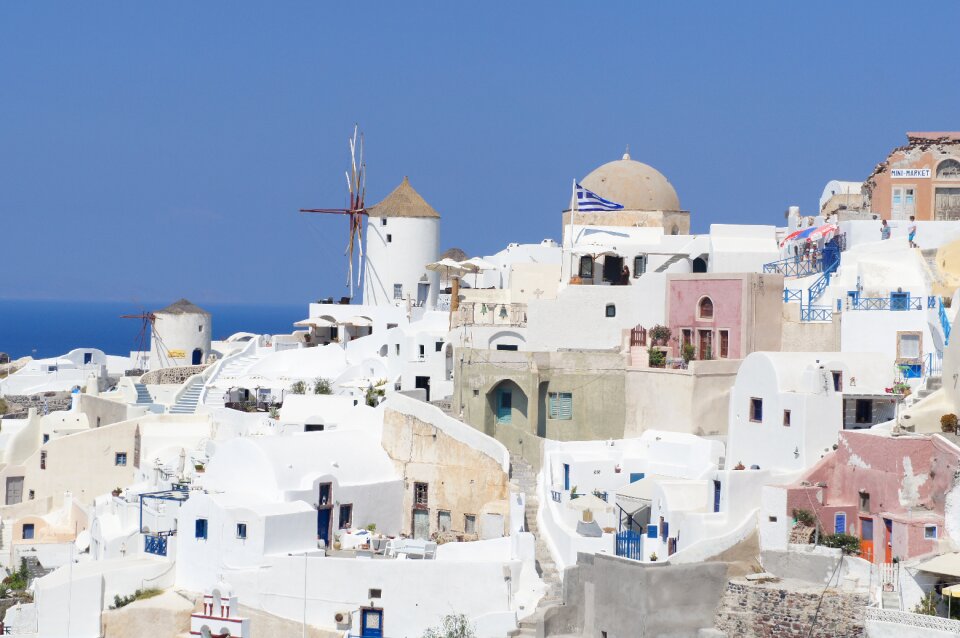 Santorini white architecture
