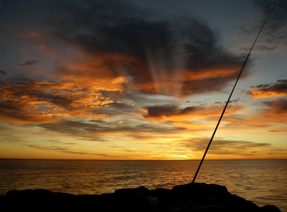 Morning calm mediterranean sun rise