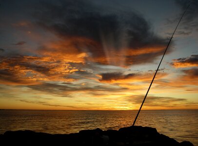 Morning calm mediterranean sun rise