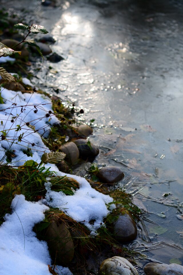 Winter frozen snow