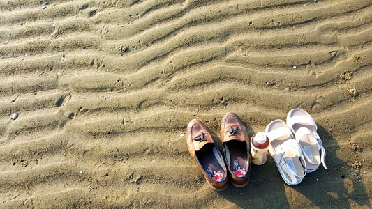 Shoes landscape beach photo