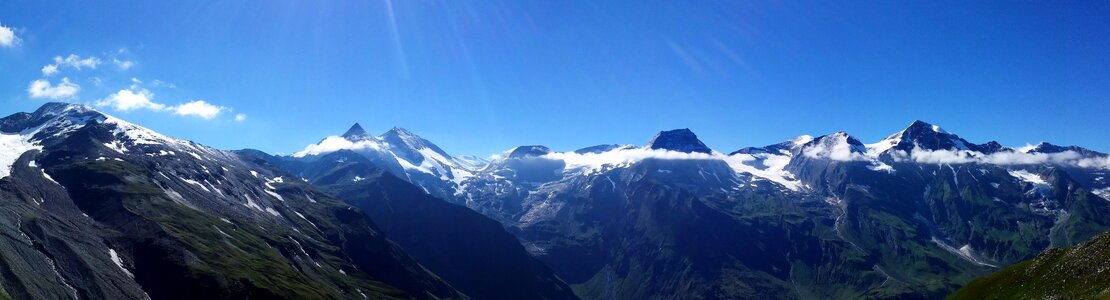 Alpine mountain summit outlook photo