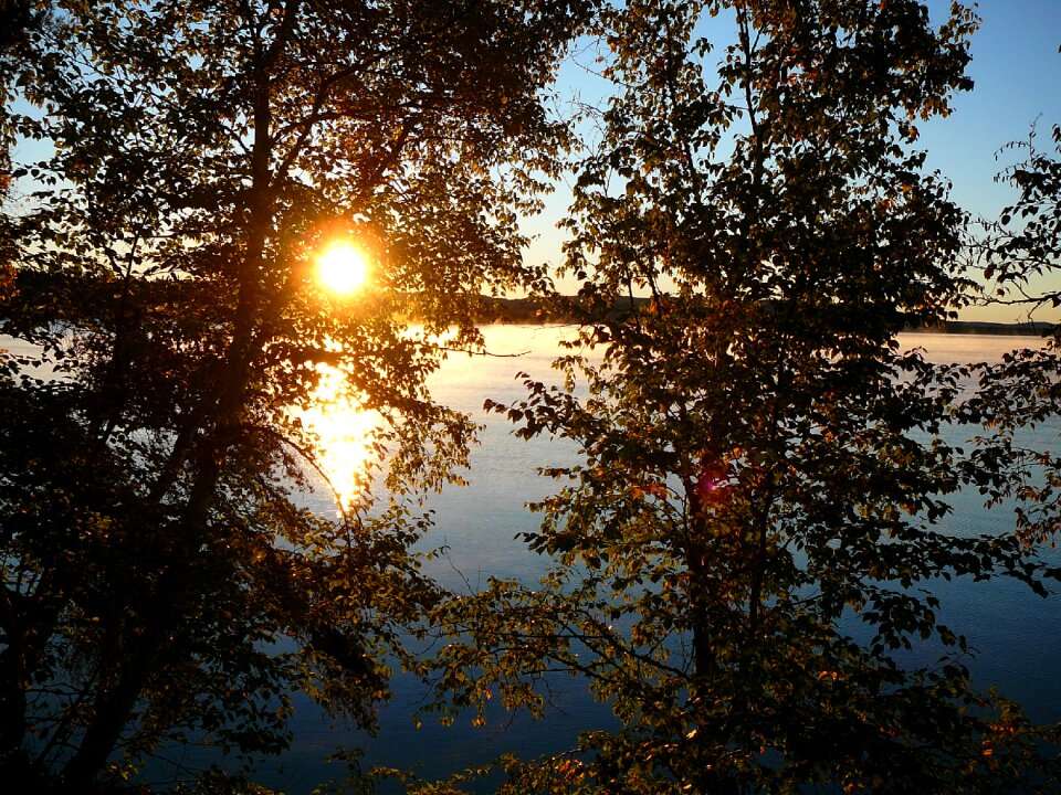 Sunset twilight water