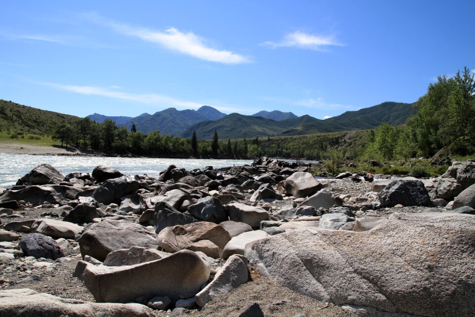 Mountain river mountains height