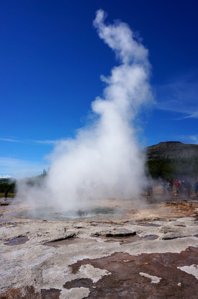 Island steam geyser