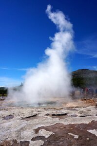 Island steam geyser