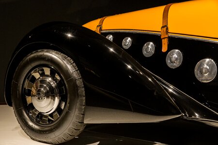 Automobile luxury black car