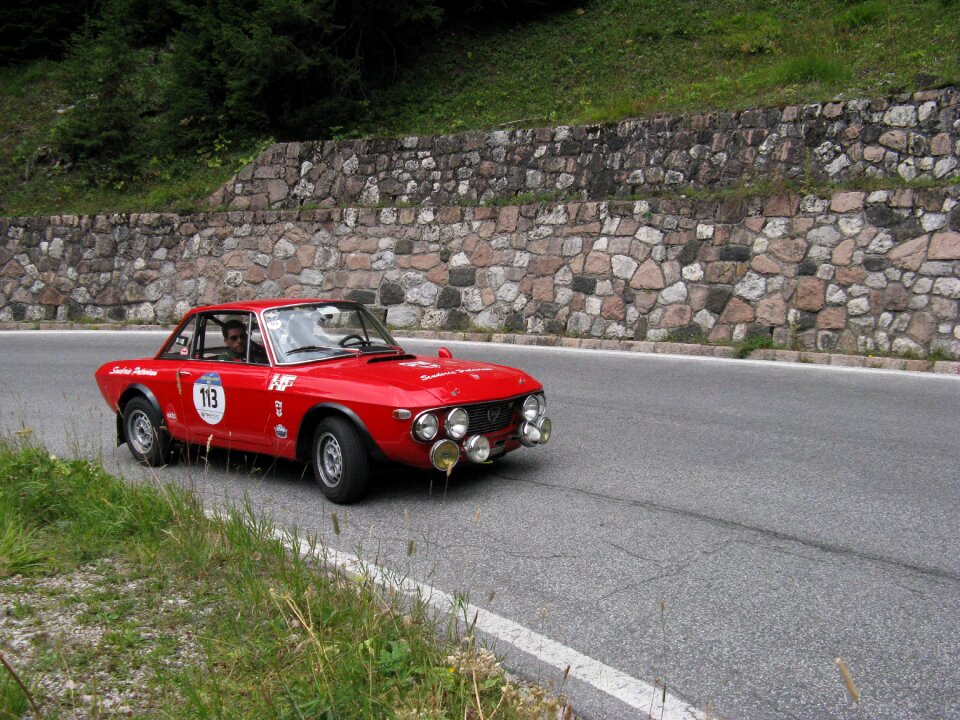 Golden cup of the dolomites vintage car italian style