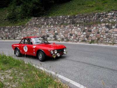 Golden cup of the dolomites vintage car italian style