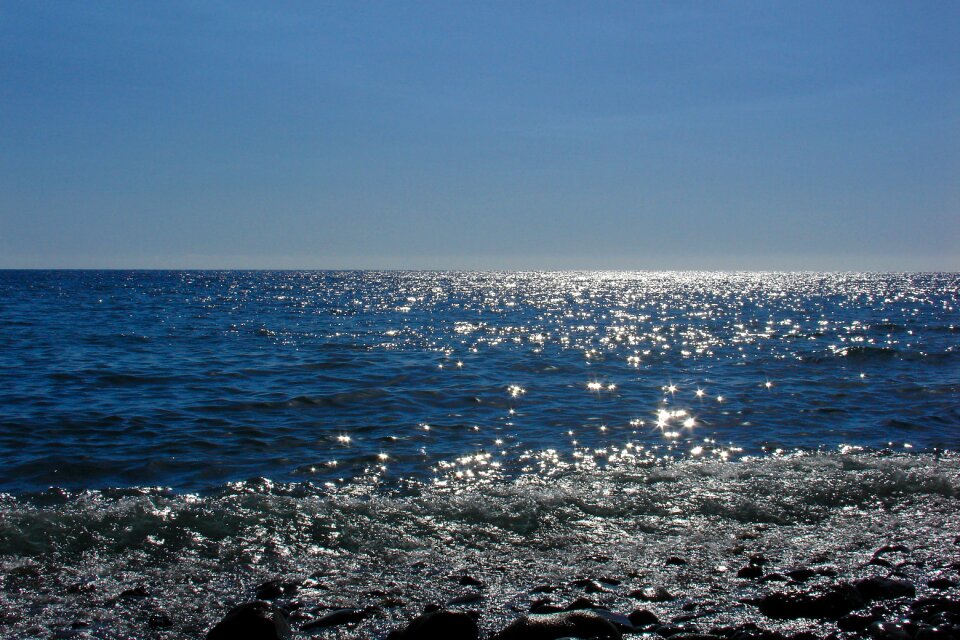 Water reflections mediterranean sea