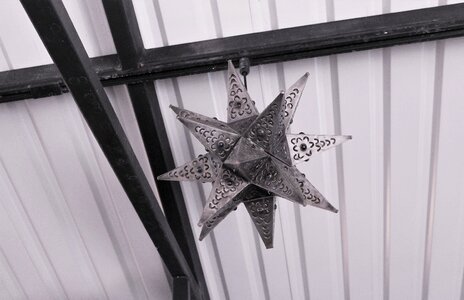 Sculpture silver star 3d art