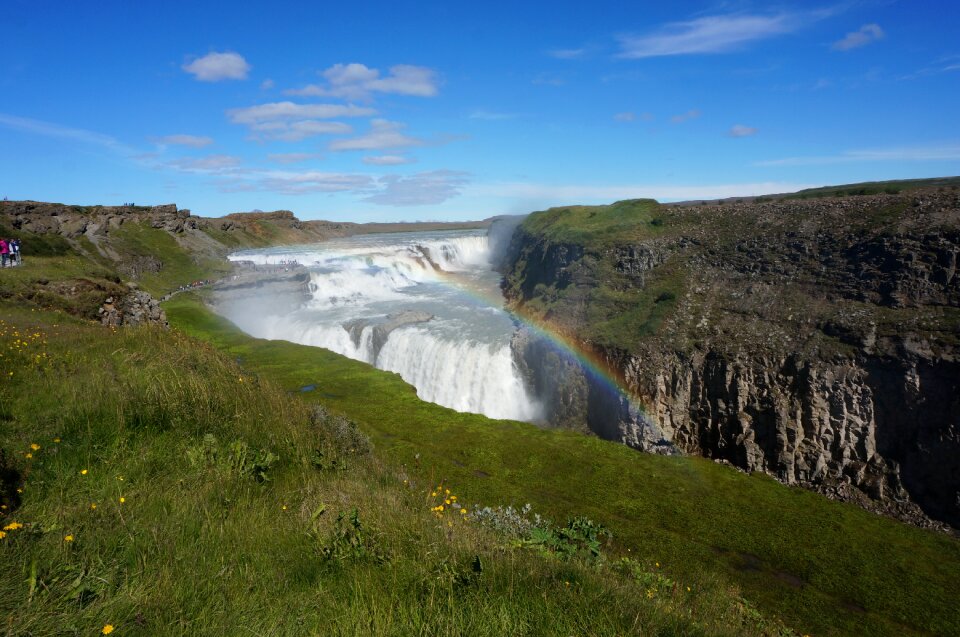 From gullfoss waterfall rainbow