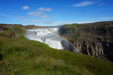 From gullfoss waterfall rainbow