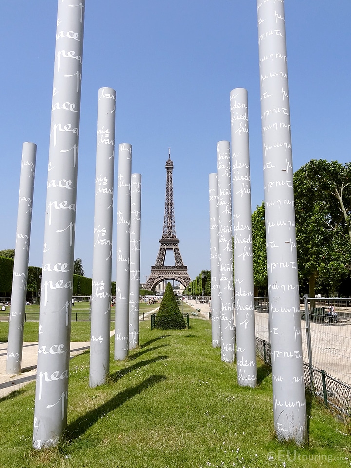 Wall for peace eiffel tower travel